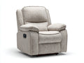 Sillones reclinables tapizados 98 x 94 x 105 cm - Beige - Diseño acolchado con respaldo alto reposabrazos amplios y reposapiés integrado