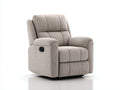 Sillones reclinables tapizados 96x94x106 cm - beige claro - diseño acolchado con control lateral